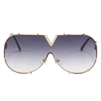 Metal Oversized Pilot Outdoor Windproof Sunglasses