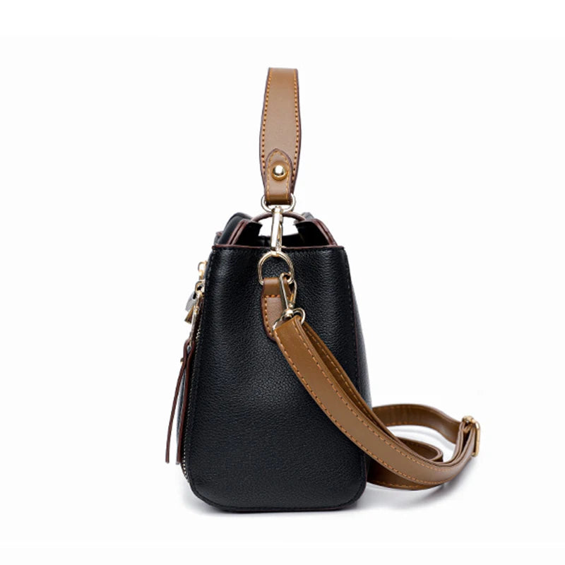 Small Bucket Shoulder Luxury Designer PU Leather Messenger Crossbody Bags