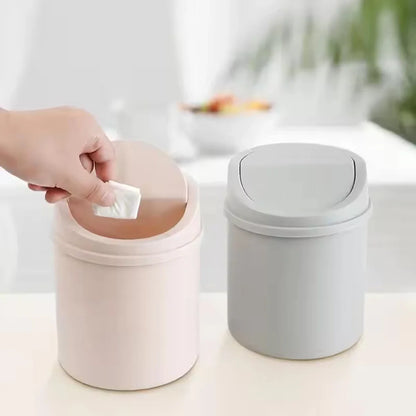 1pc-Mini Desktop Bin Small Trash Can Tube