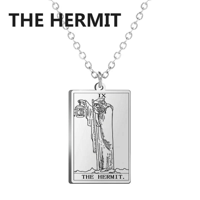 Stainless steel Classic Tarot Pendant Necklace
