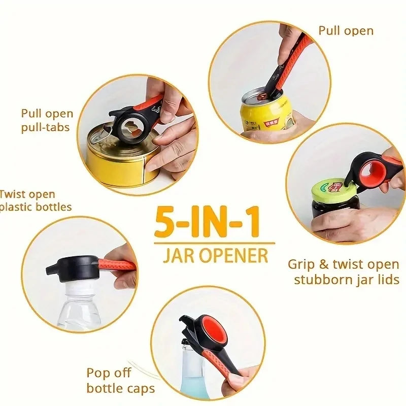 Can Opener Multi Functional Five In One