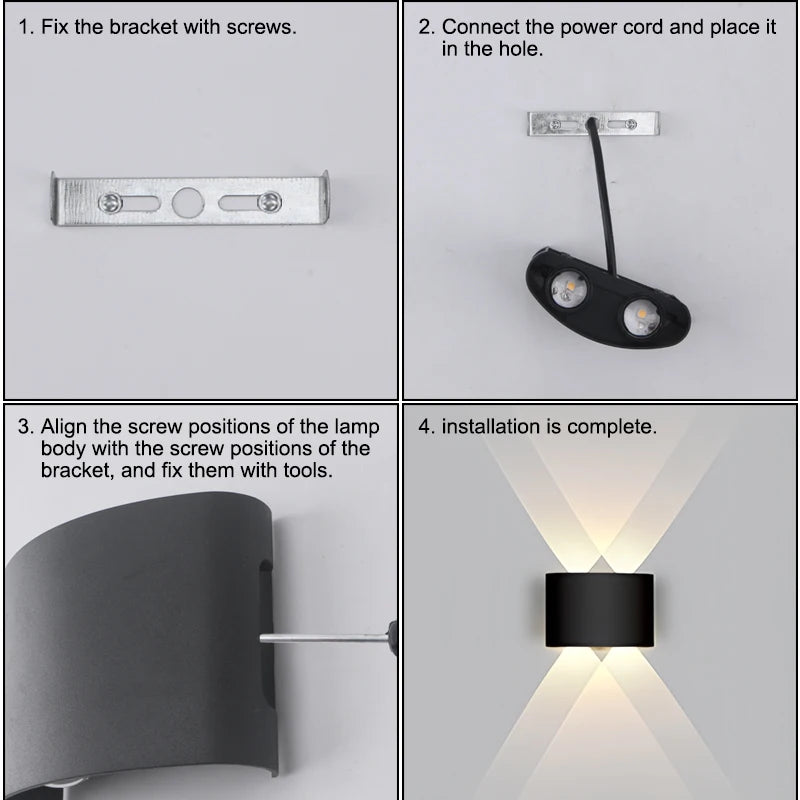 LED Wall Lamp Indoor Up and Down Interior Wall Light