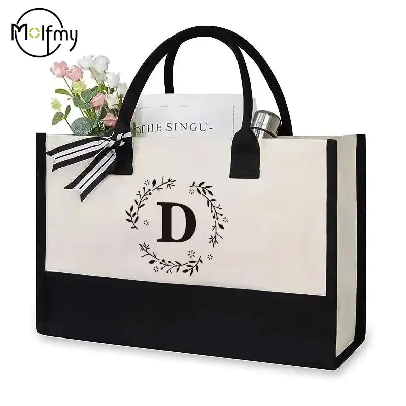Canvas Letter Big Capacity Bags