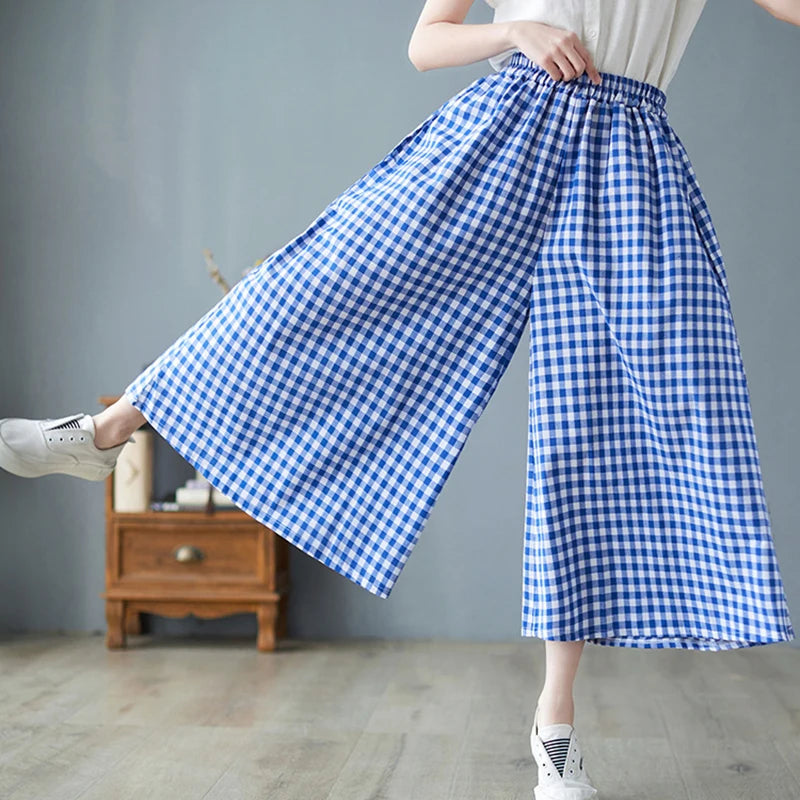 Thin Cotton Linen Wide Leg Baggy Pants