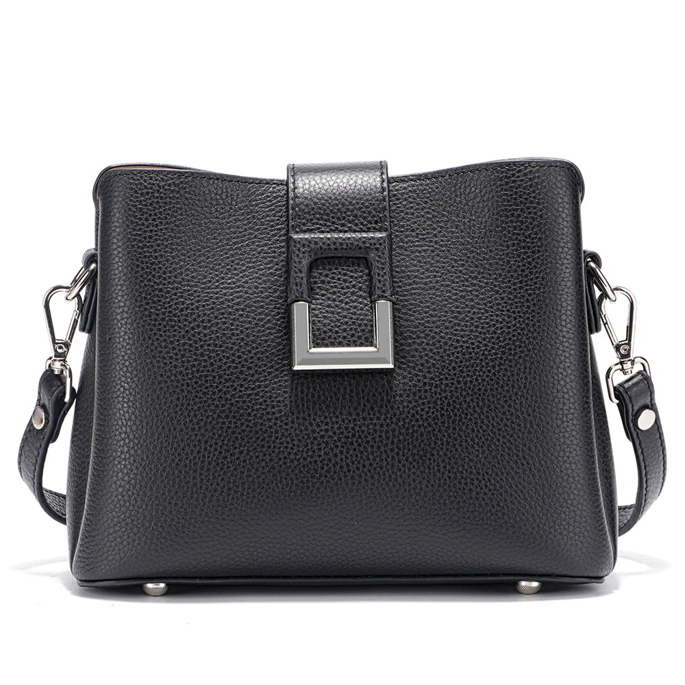 Genuine Leather Noble Shopper Shoulder Large Bucket Bag