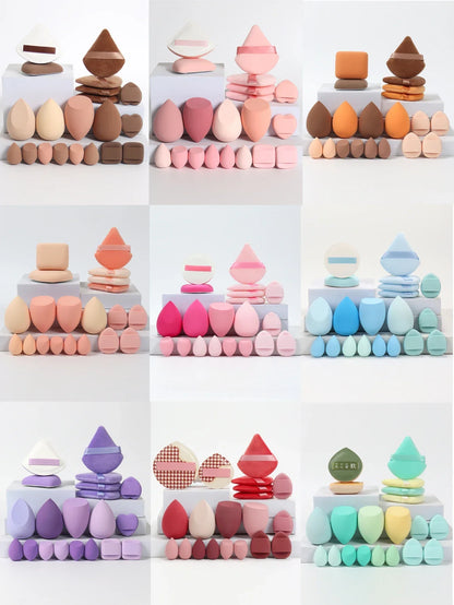 20 Pcs Pink Makeup Sponge and Makeup Puff Set