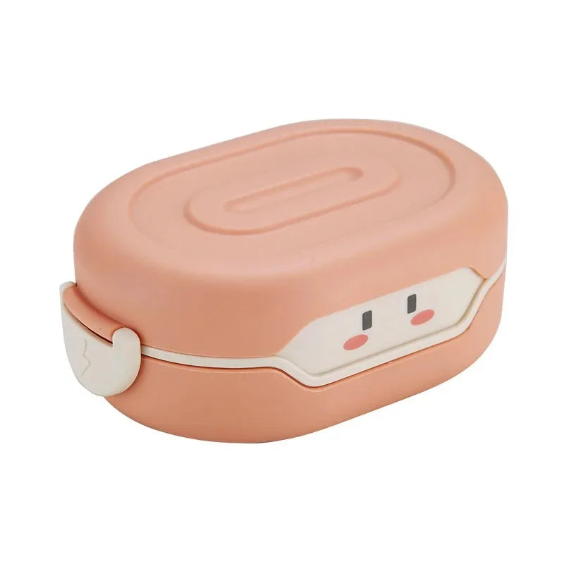 Cute Bear Lunch Box With Compartments Lunch Food Container