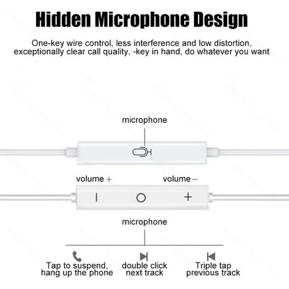 Original Type C In-Ear Earphones For Xiaomi Redmi Note Headset