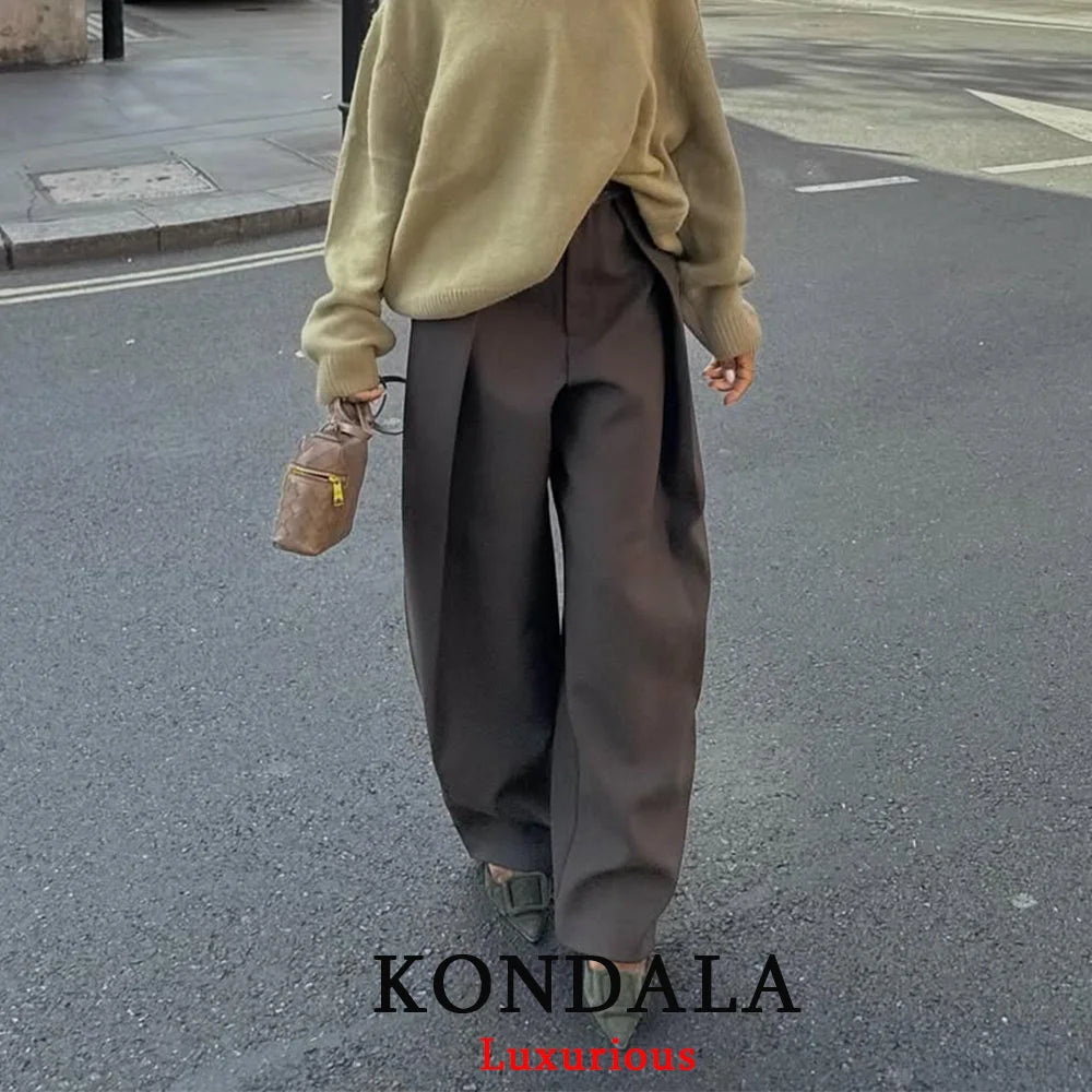 Chic Wide Leg Pants Office Lady Streetwear Pants