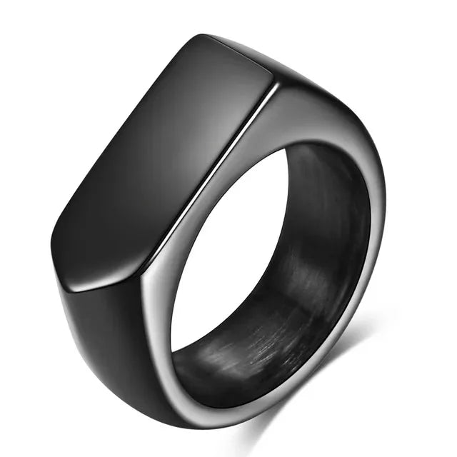 Customized Letter Pattern Logo Stainless Steel Rings