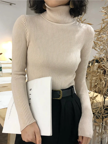 Turtleneck Sweater Korean Slim Pullover Jumper Knitted Sweater
