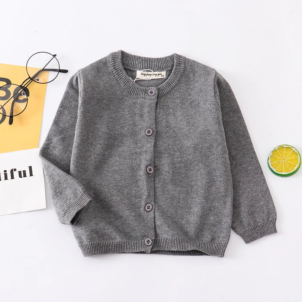 100Cotton Girls Knitting Cardigans Kids Sweater Toddler