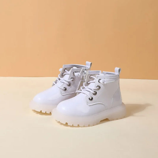 Baby Leather Waterproof Rubber Toddler Boots