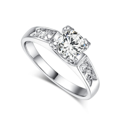 Double Fair 0.5 Carat Cubic Zircon Rose Gold Ring