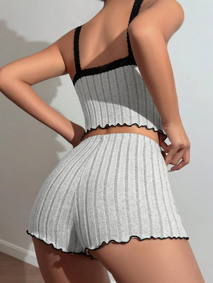 Shorts Sexy Milk Silk Pajama Set