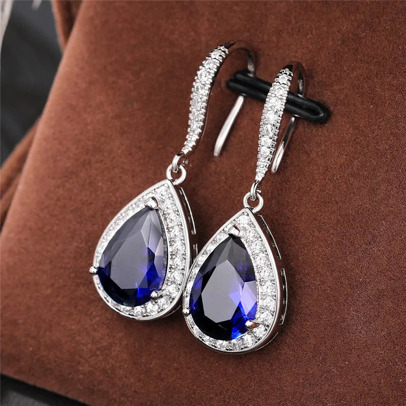 925 Sterling Silver Drop Cubic Zirconia Earring