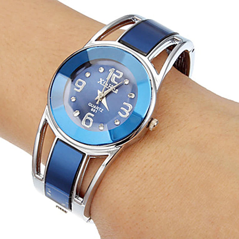 Elegant Bracelet Quartz Exquisite Bangle Rhinestone Watches