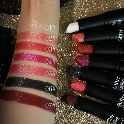 7 Colors Diamond Matte Lipstick Non-stick Cup Flash
