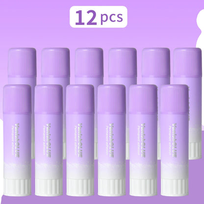 3/6/12pcs Purple School Glue Stick Disappearing Stationery School