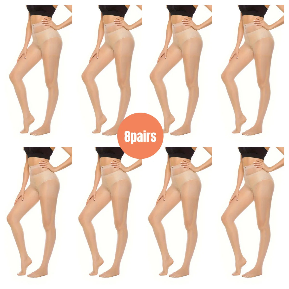 2/5 أزواج من الجوارب الحريرية الضيقة المضادة للخطاف