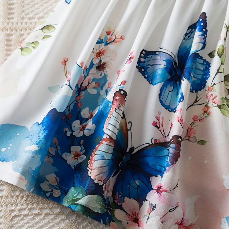 Butterfly Flying Sleeves Cute Casual Dresses