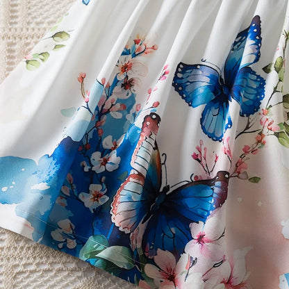 Butterfly Flying Sleeves Cute Casual Dresses