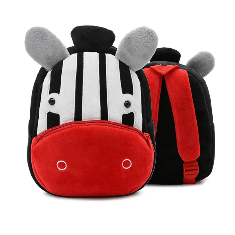 Cartoon cute plush animal backpack school