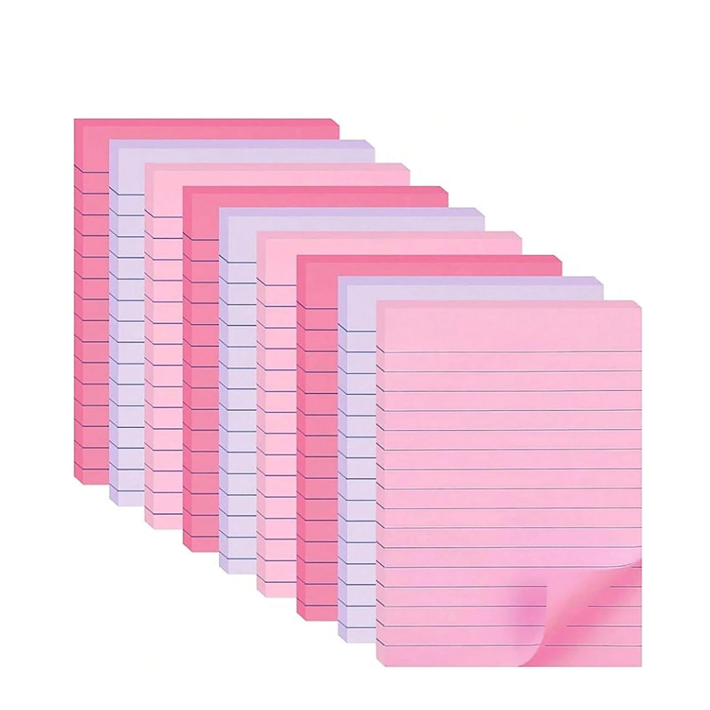 Large Lined Fluorescent Sticky Notes  Memo Pads