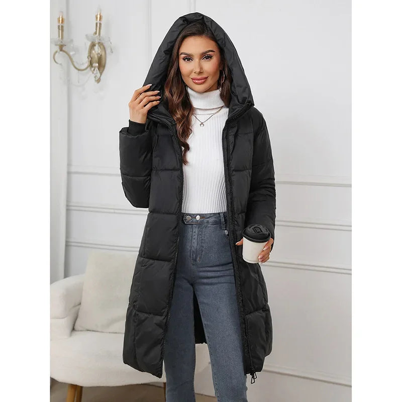 Long Thick Down Cotton Coat