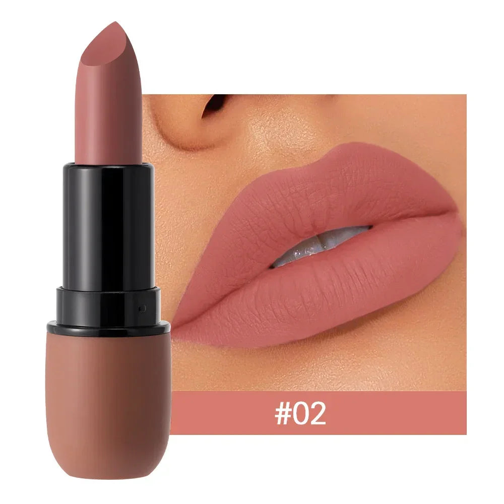 Matte Lipstick Velvet Smooth Waterproof Long-Lasting Makeup