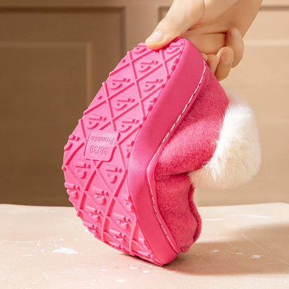 Wedge Foam Warm Fuzzy Bedroom Shoes