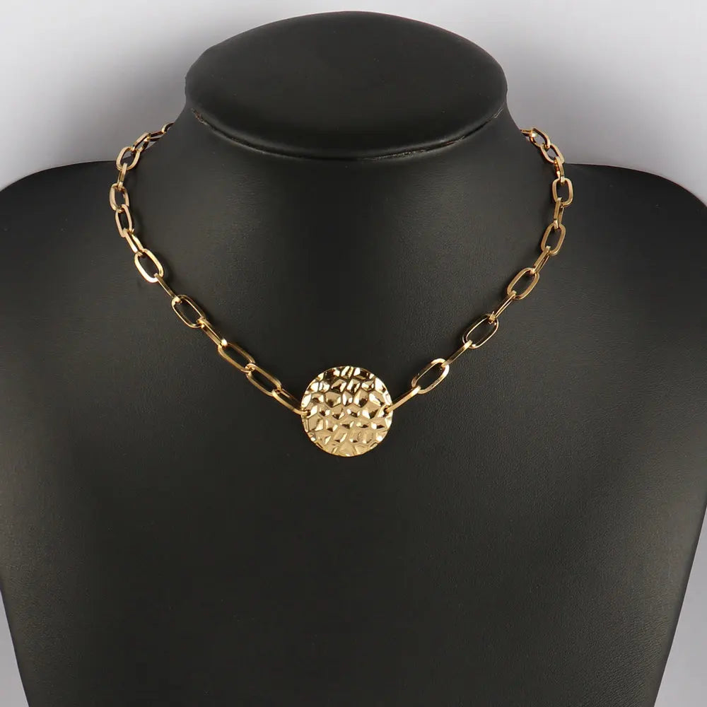 316L Stainless Steel Choker Heart Clavicle Chain Necklaces