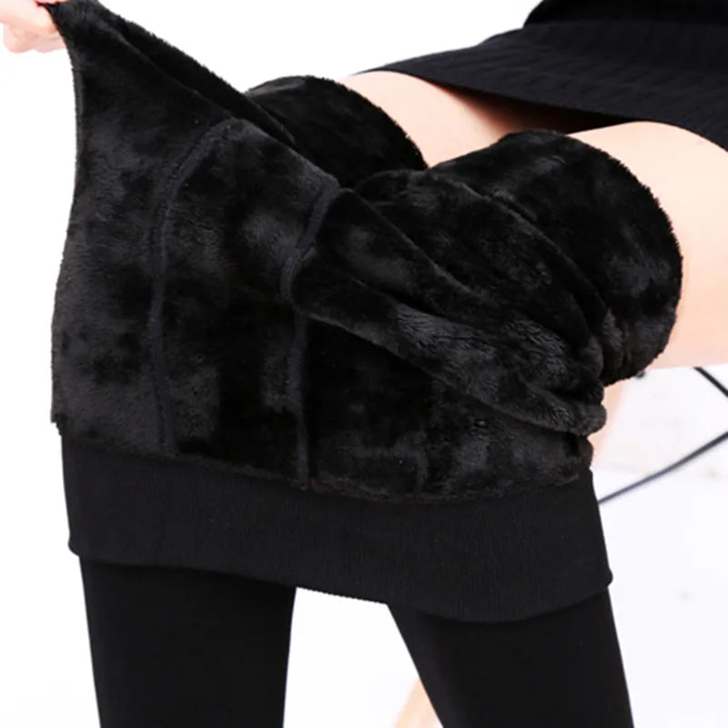8 Colors S-XXL Winter Warm High Waist Thick Velvet Legging