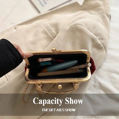 Luxury Clutch Small Clip Chain Crossbody Bag