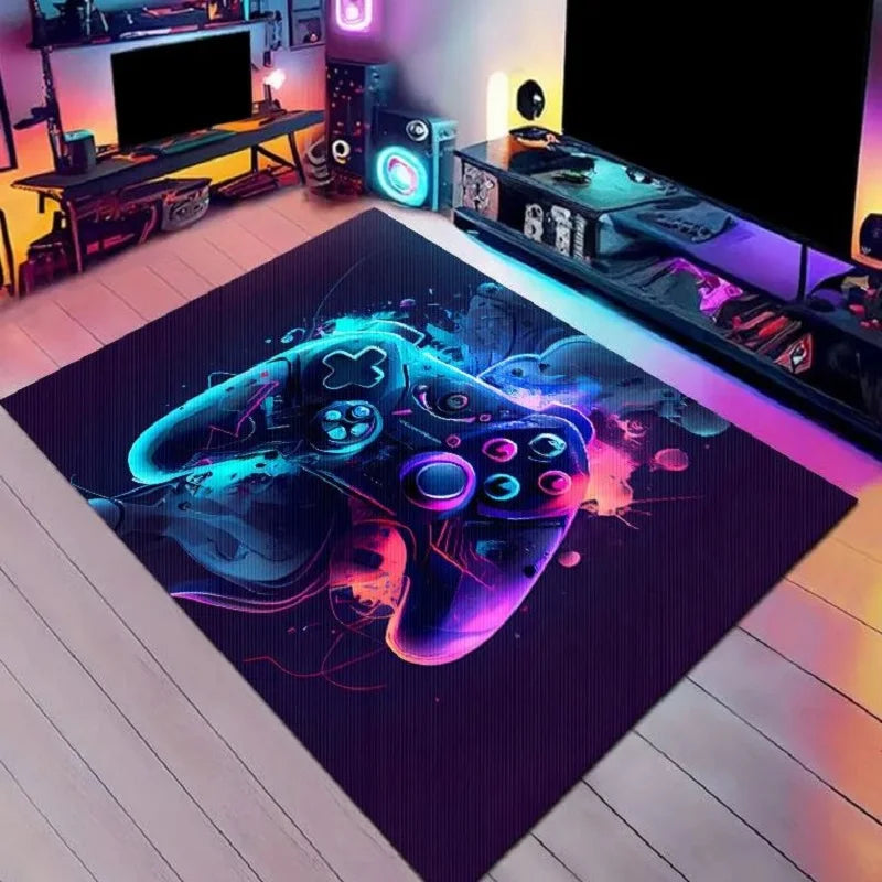 1PC Cyberpunk Style Gamepad Crystal Velvet Carpet