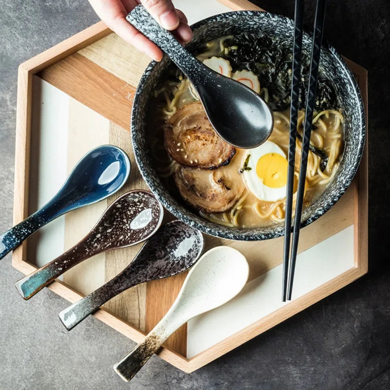 13cm Japanese Ceramic Soup Spoon