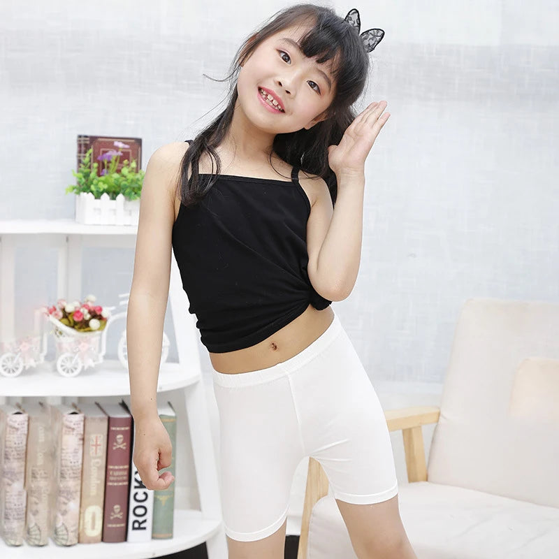 Candy Color Solid Color Girls Safety Shorts