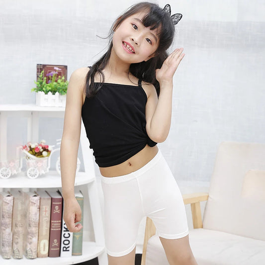 Candy Color Solid Color Girls Safety Shorts