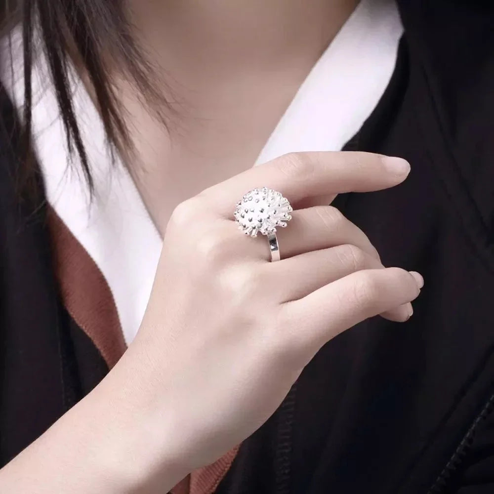 925 Sterling Silver Vintage flower Rings