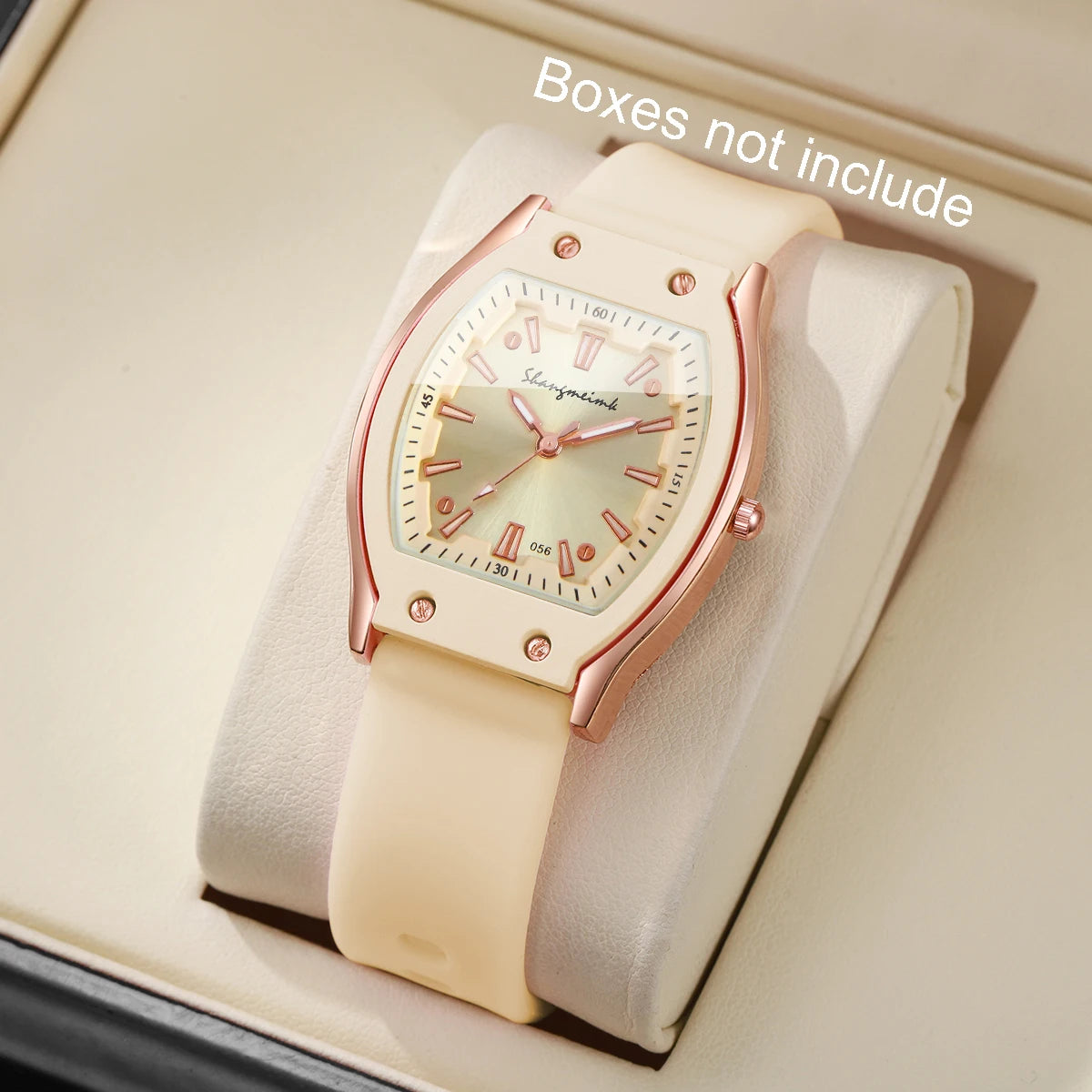 Silicone Strap Simple Dial Quartz Wristwatch