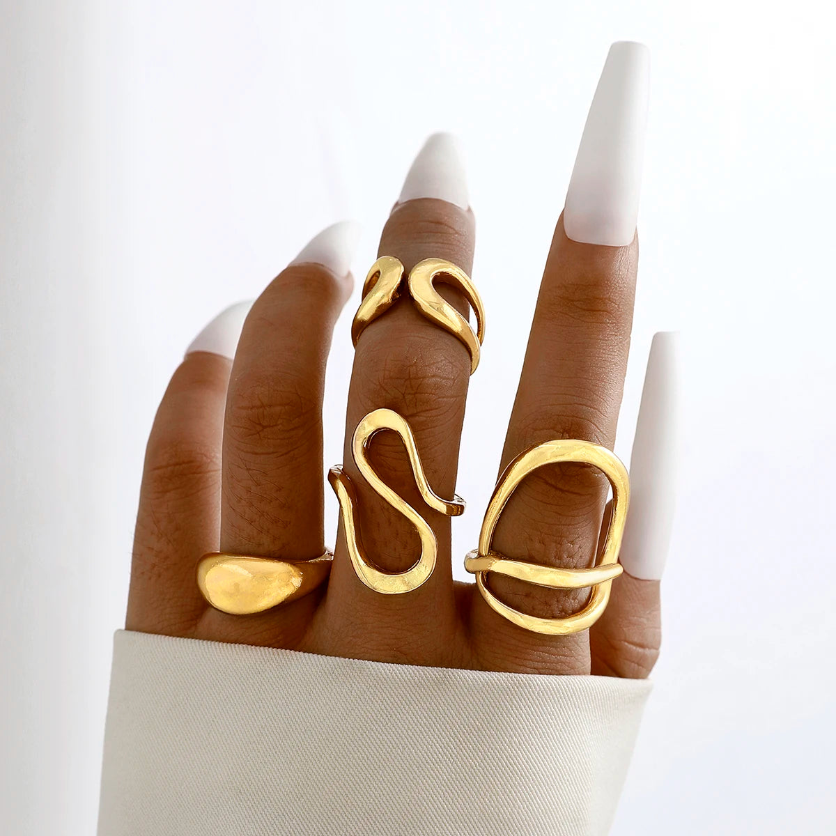 DANA Circle Geometry Opening Joint Rings Set