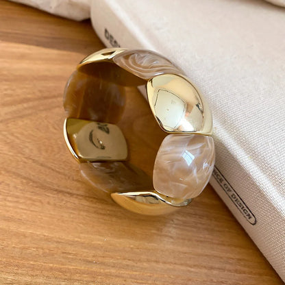 Multi-style Round Splicing Elastic Rope Resin Bracelets