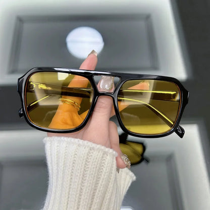 Vintage Square Big Frame Sunglasses