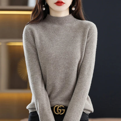 Wool Half-neck Cashmere Sweater