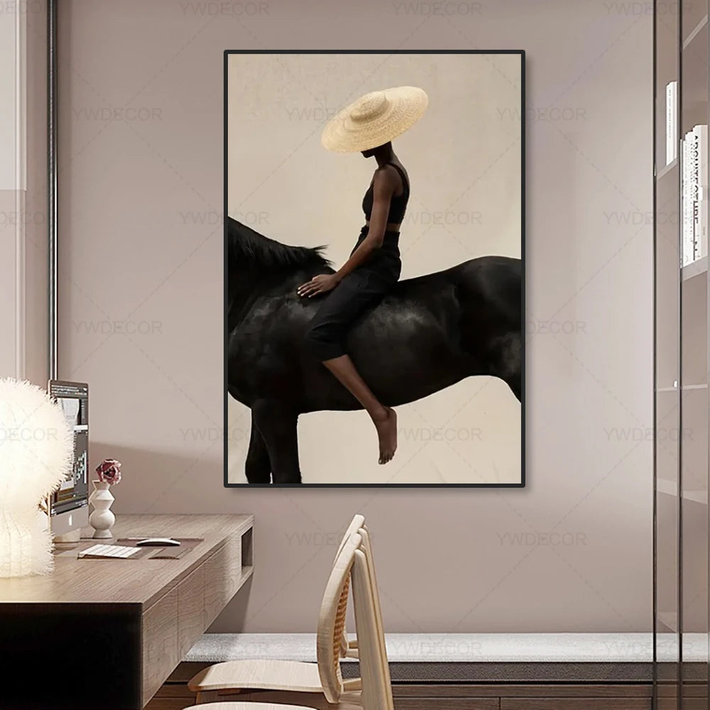 Black Horse Canvas Wall Art Luxury Artwork Wall Painting