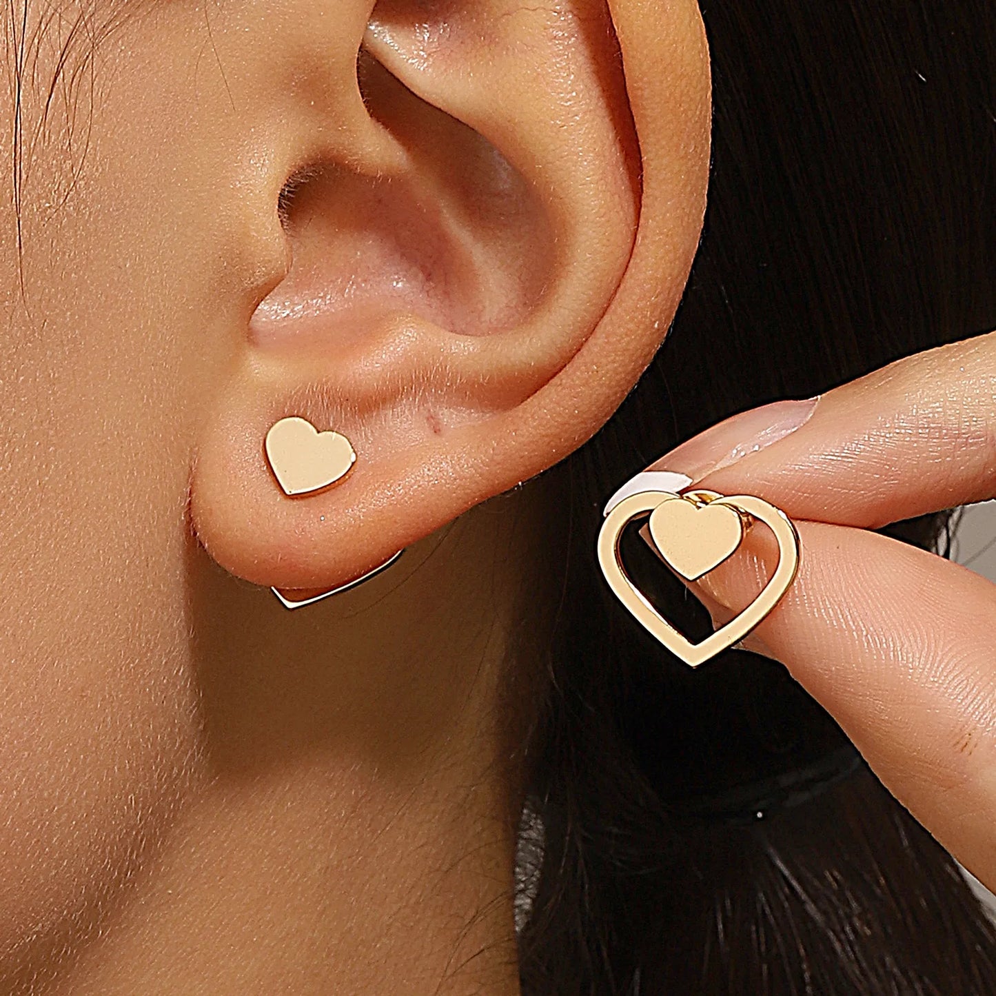 DANA Geometric Square Triangles Stud Earrings