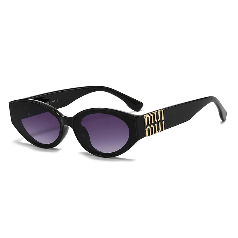 Glamour Oval Minimalist Unisex Sunglasses