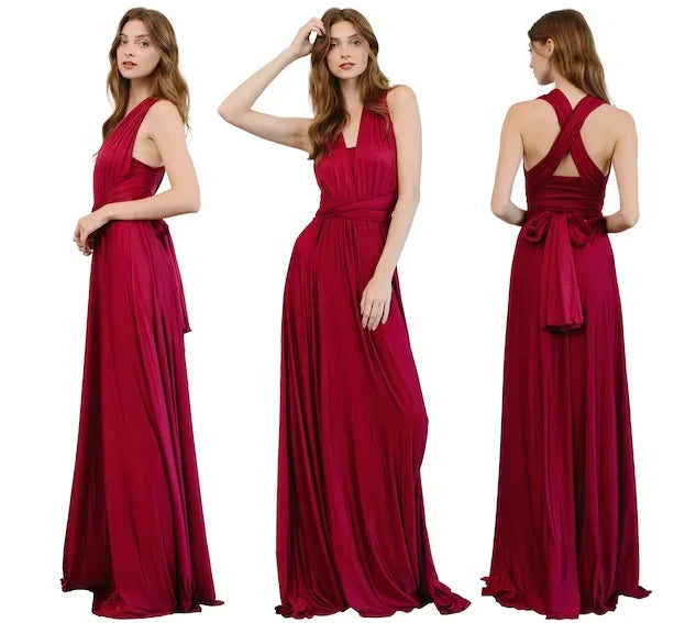 Rust Bridesmaid Dress Infinity Multiway Maxi Bridesmaid Dress
