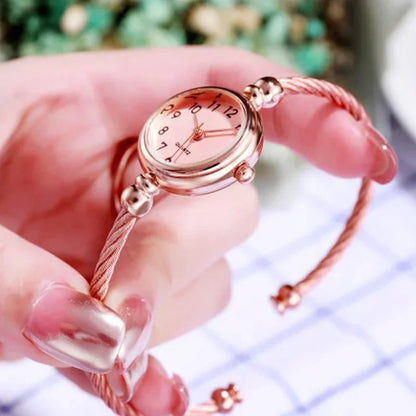 Stainless Steel Quartz Wristwatch Thin Chain Watches