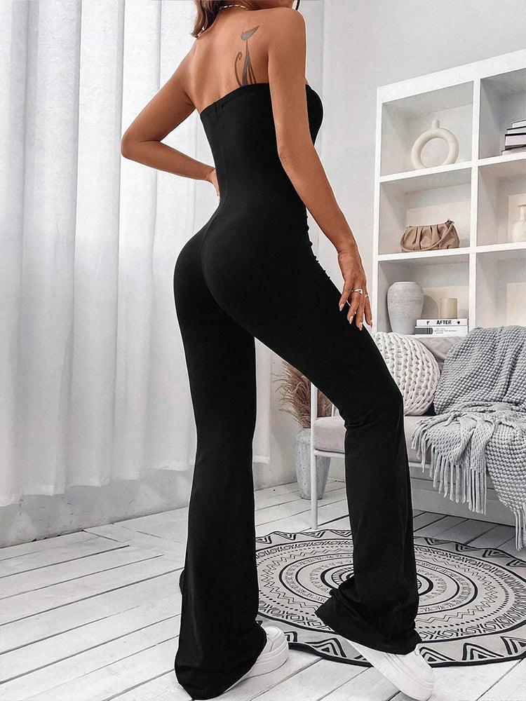 Slim Hip lifting Flared Jumpsuit